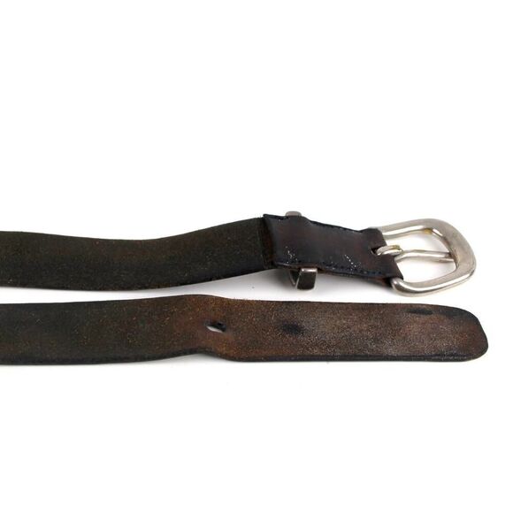 DARK BROWN GENUINE LEATHER 1.25"Wd ONE HOLE CASUAL DRESS MEN'S BELT Sz 36 (F13 - Picture 11 of 11